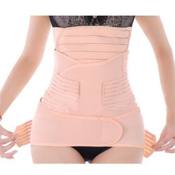 Girdles For Women Body Shaper 3 in 1 Postpartum Belly Support Recovery Wrap Tummy Bandit Shapewear Belt Belly Band For Postnatal Pregnancy Maternity Matte White, One Size